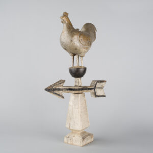 Sculpted Rooster Weathervane, Canadiana, Folk Art