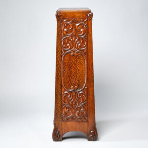 Antique Oak Pedestal / Liquor Cabinet