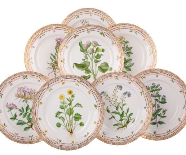 floral plates