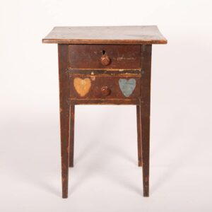 Two-Drawer "Heart" Table, Ontario, Circa 1835